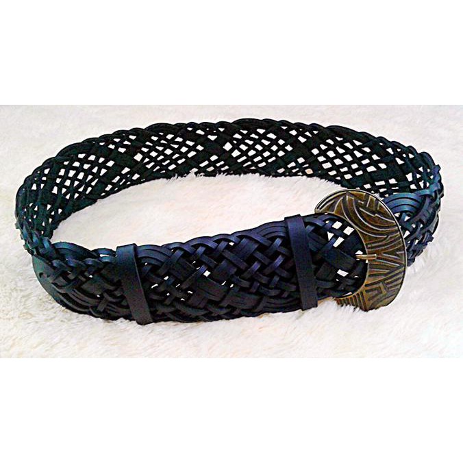 {New Product} Gesper Kepang Semi Kulit Jumbo.Ikat Pinggang Sabuk Fashion Wanita.