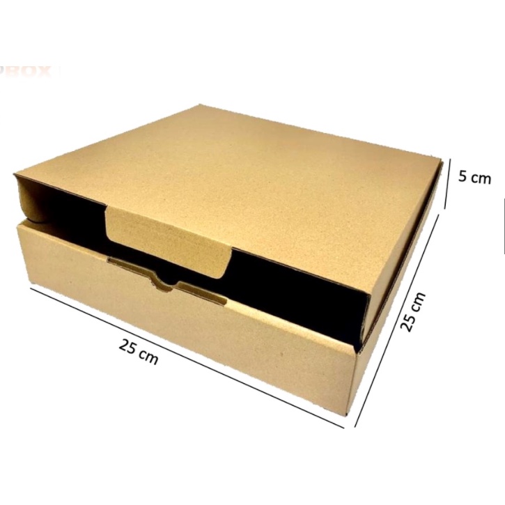 

Kardus uk 25x25x5 cm --box Die Cut dan easy usage--