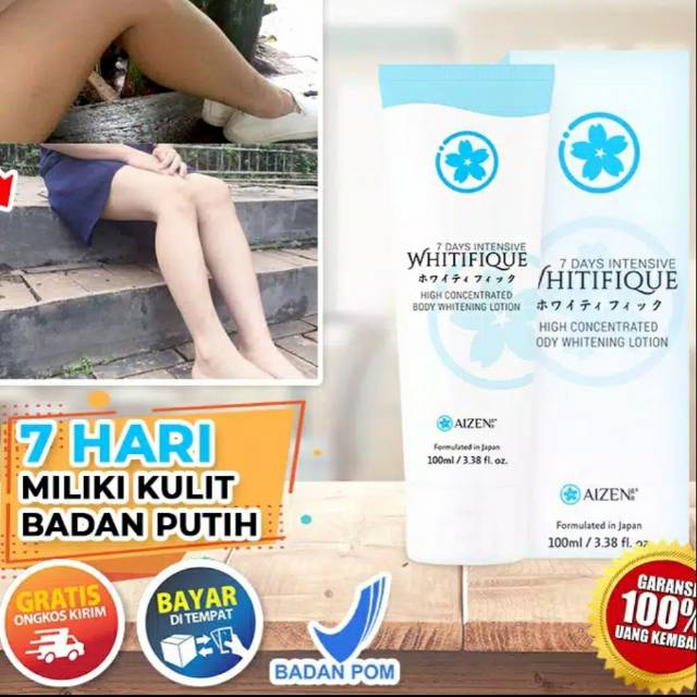 Aizen whitifique lotion pemutih badan pom