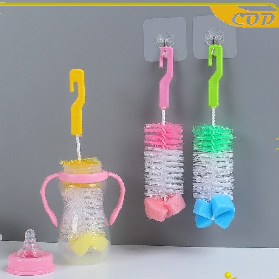 Sikat botol susu bayi set 2 in 1 Pembersih botol minum dan botol susu