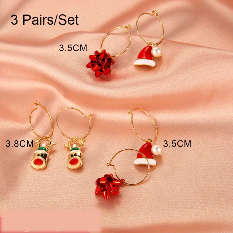Anting Desain Snowman Natal Untuk Wanita