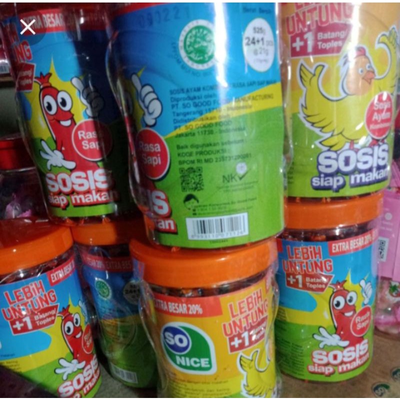 

Sosis So Nice Siap Makan,Toples isi 26pcs