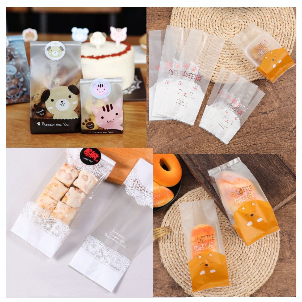 Jual Kantong Plastik Unik Lucu Motif Puppy Kucing Untuk Biskuit Kue