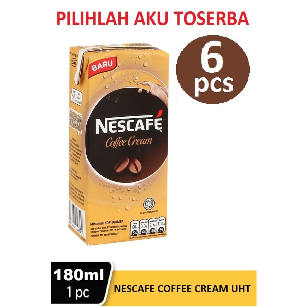 Nescafe Coffee Cream UHT / Kopi Kotak Instan - 180 ml (1 PAKET ISI 6 PCS)