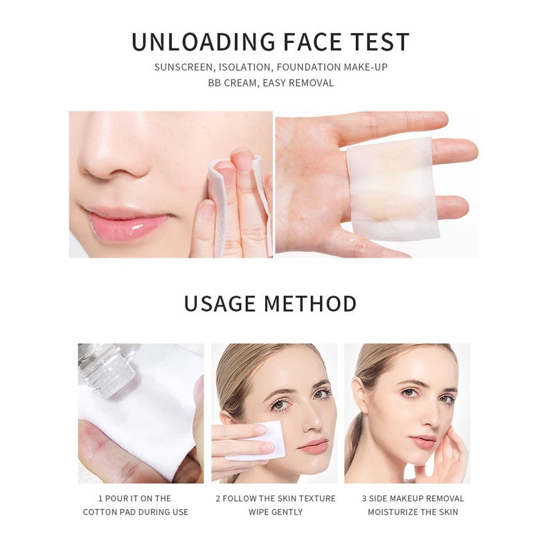 Face cleanser  50ML Portable Makeup Remover cleansing Liquid Water Lip Eye Gentle Care Make-Up Travel Skin Remover Face