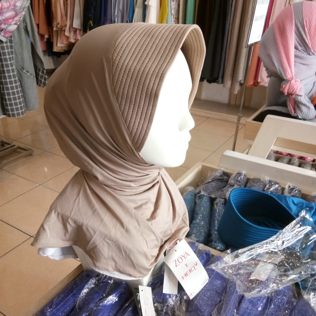 Bergo OFFICE warna Khaki, HITAM, ABU ABU by Zoya HEIQ Technology