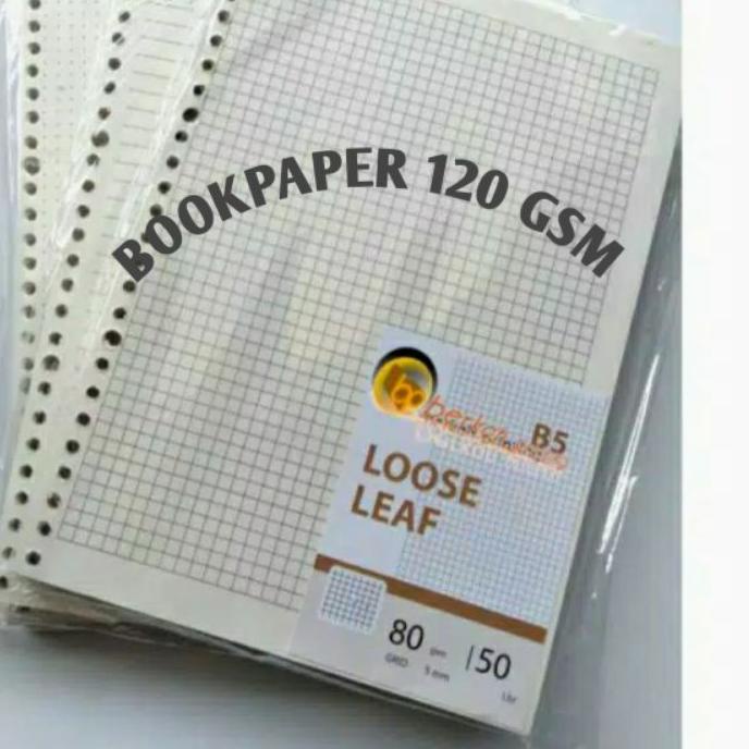 

Stok terbaru REFIIL LOOSE LEAF BOOKPAPER B5 GRID#DOTTED#RULED 120gsm