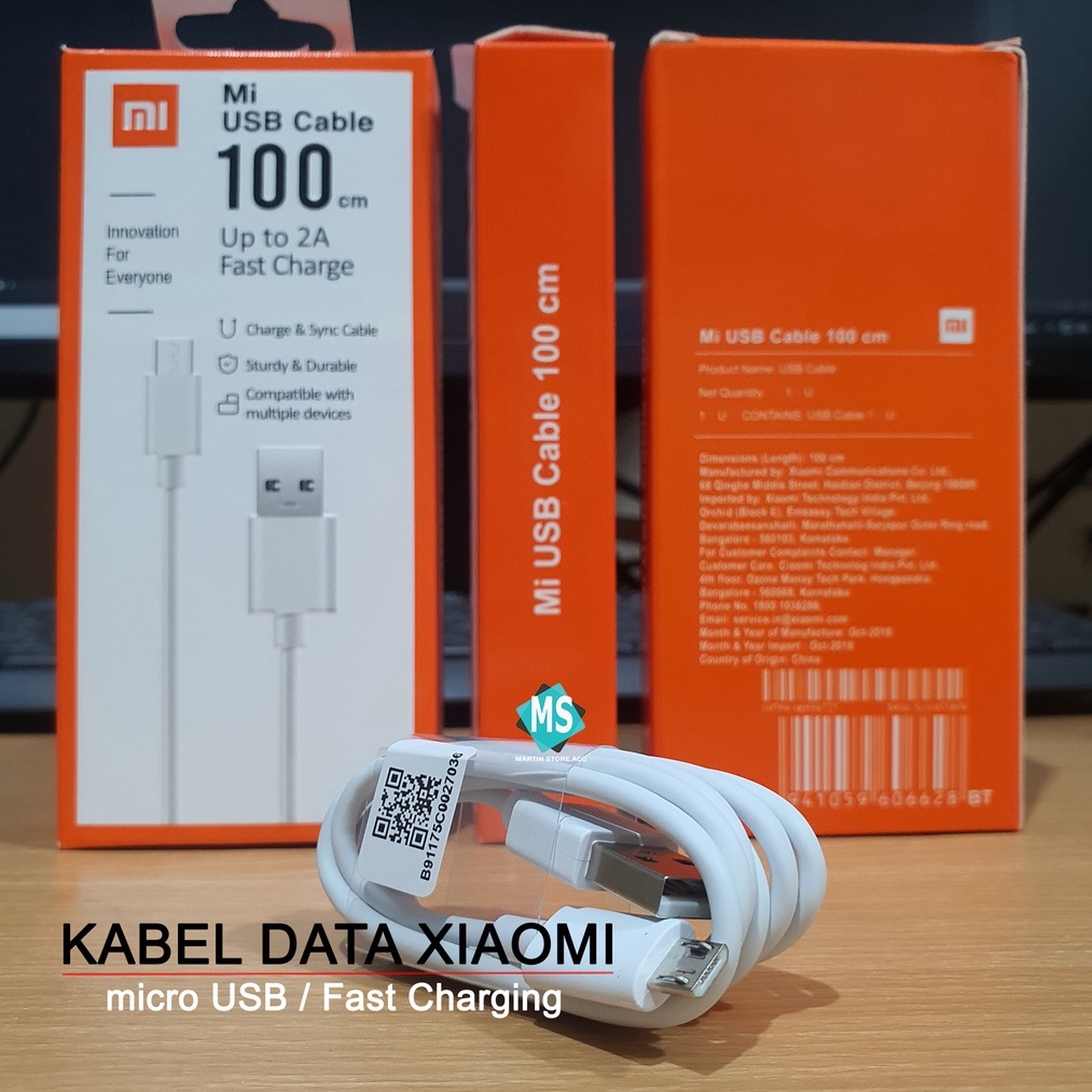 Kabel Data Xiaomi Redmi Note 5 5A 5 Pro Redmi 6 6A 7 7A S2 Original 100% Micro USB