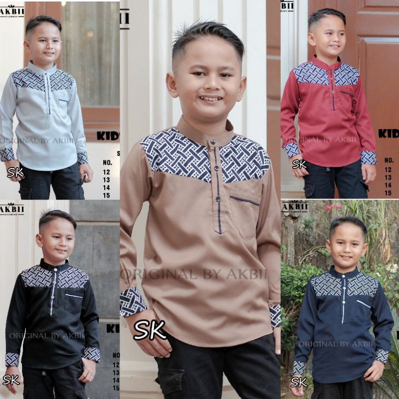 Koko kurta anak lengan panjang kombinasi kurta anak ff lengan panjang