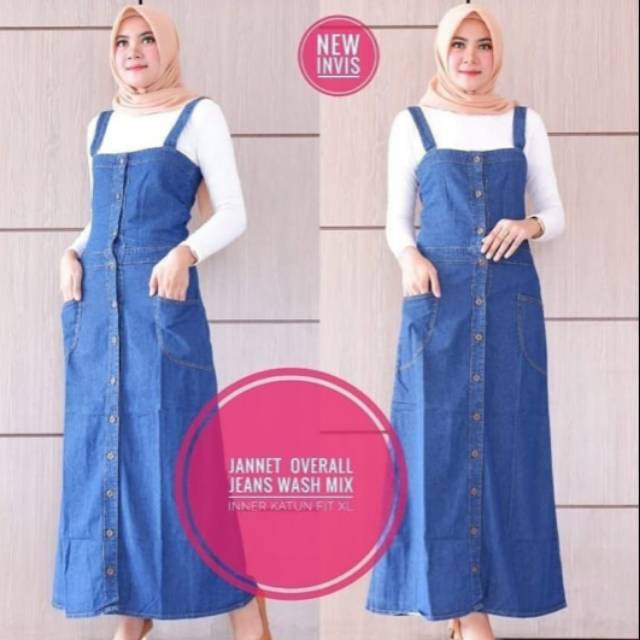 pakaian jump suit overal over all baru perempuan 2020/ Jannet overall-overall jeans-rok