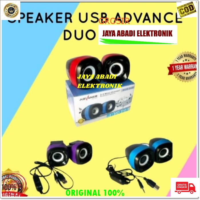 J329  ADVANCE SEPASANG SPEAKER KOMPUTER MINI USB SPK PC PORTABLE SUPER POWER MUSIK AUDIO PENGERAS SUARA SOUND SISTEM JERNIH DAN NGEBASS HIFI MULTIMEDIA 3D SOUND JACK 3.5MM STEREO LANGSUNG COLOK PAKAI USB HEMAT LISTRIK BISA UNTUK SEGALA JENIS LAPTOP