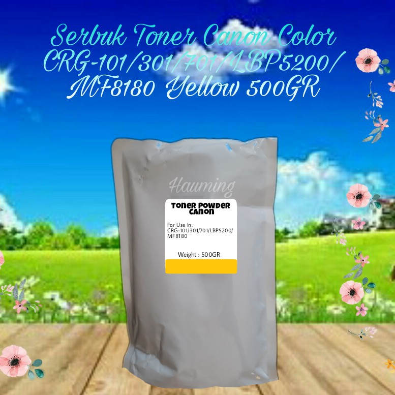 Serbuk Toner Canon CRG 101 301 701 LBP5200 LBP2140 MF8180 MF8180c LBP 5200 2410 Yellow 500gr