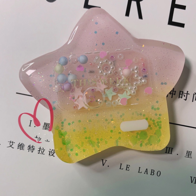 Siy Cetakan Silikon Epoxy Quicksand Bentuk Bintang DIY Untuk Liontin / Gantungan Kunci / Hadiah Valentine