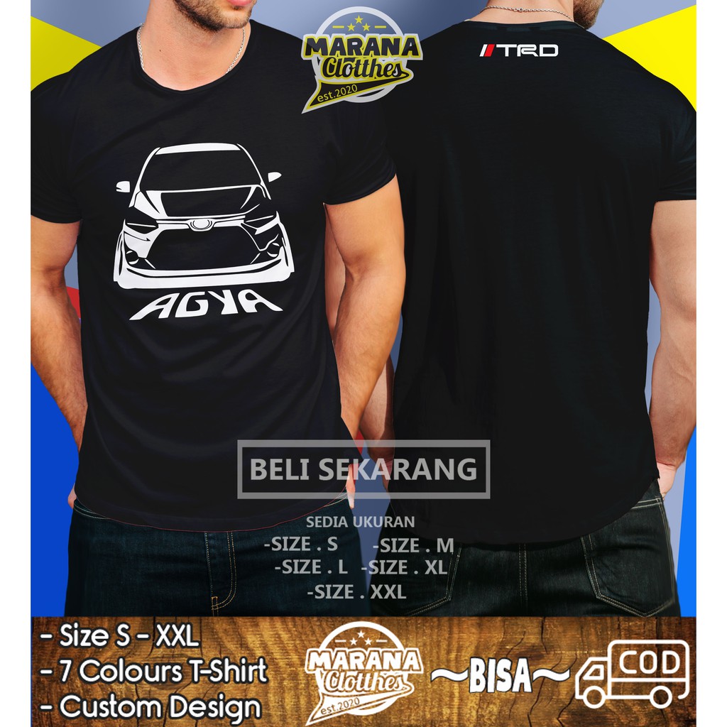 Kaos Mobil Toyota Agya TRD Cambergang Baju Otomotif