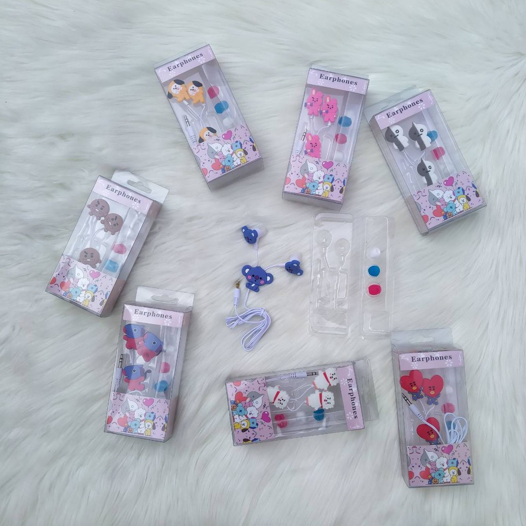 Headphone in Earphone Earplug Headset Kartun  Dompet Headset