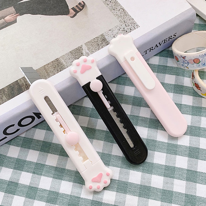 Creative Cute Cat Paw Series Utility Knife Student Mini Cartoon Paper Cutter