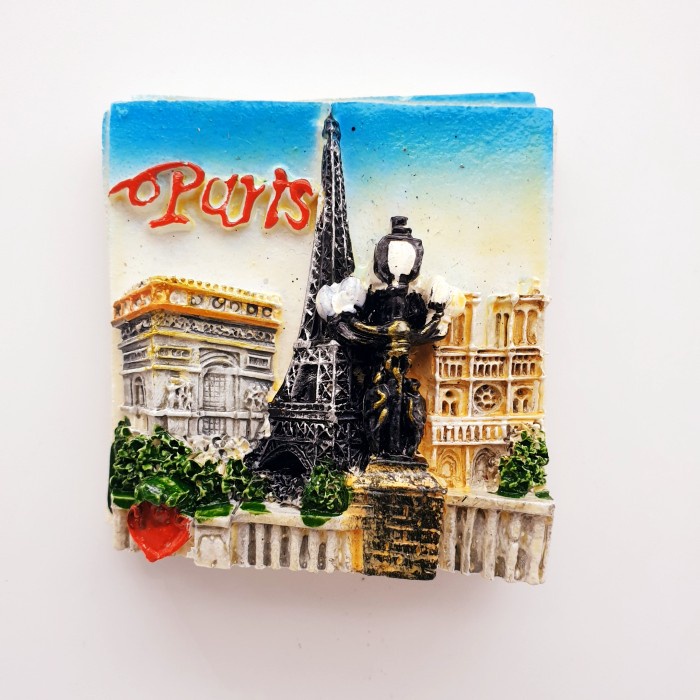 3D Fiber Souvenir Negara magnet Kulkas Tempelan kulkas PARIS City