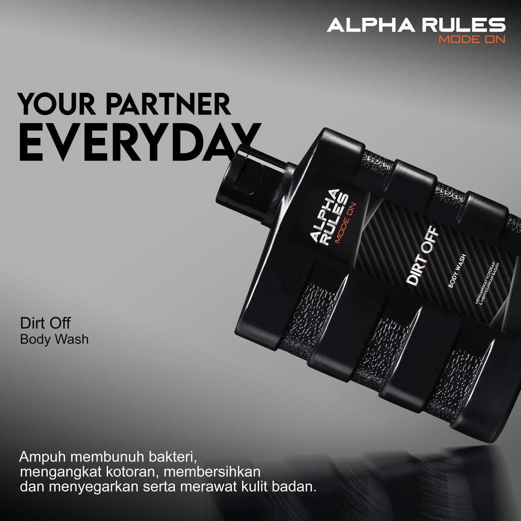 Bo Alpha Rules Dirt Off Sabun Mandi Cair Perawatan Tubuh Pria Body Wash Original