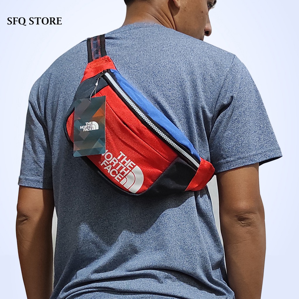 Tas Selempang Pria The North Face Waistbag Impor Terbaru - Orange