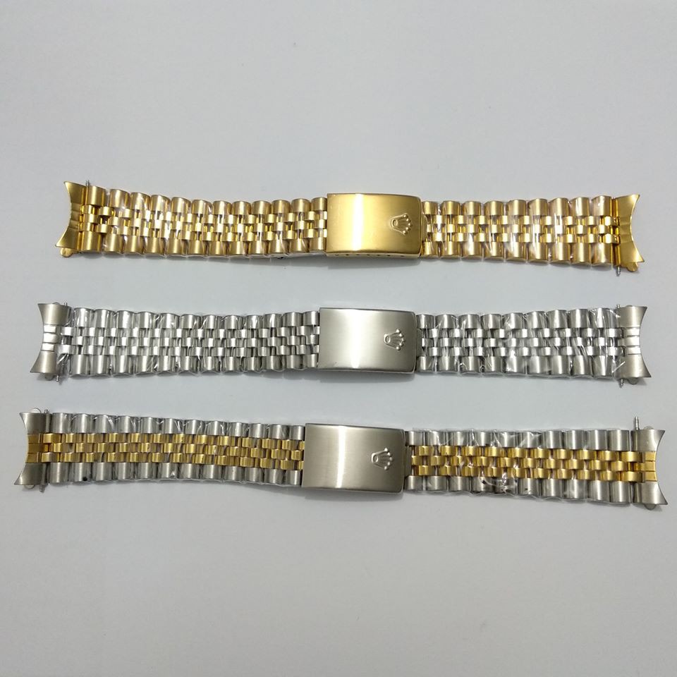 Tali Strap rantai stainless steel jam tangan rolex datejust pria.