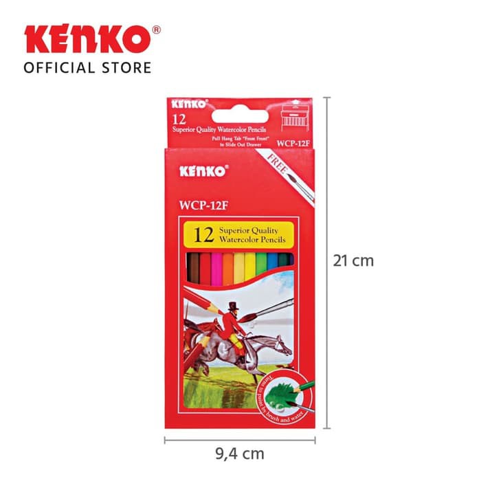 

KENKO 12 COLOR PENCIL WATER / Pensil Warna Air WCP-12F Paper Box