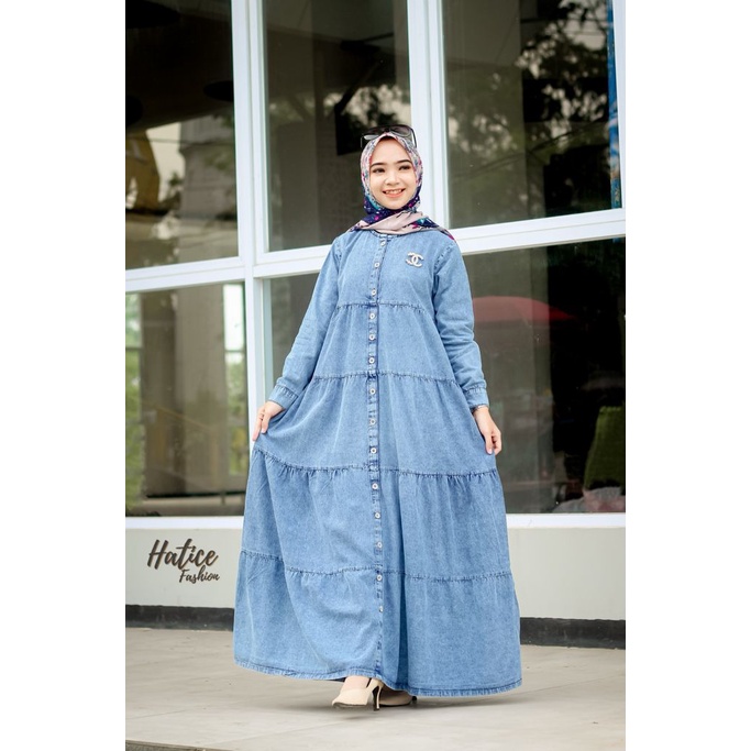 JEANS  levis DRESS MAXI DAN MIDI BY HALIS FASHION DENIM SOLID lepis