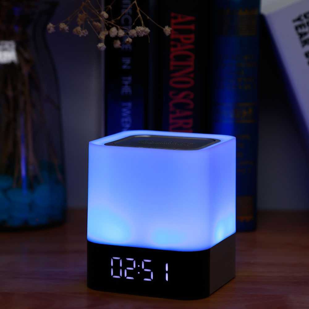 Jual (READY COD) Jam Meja Alarm Mini Clock + Bluetooth Speaker + Lampu