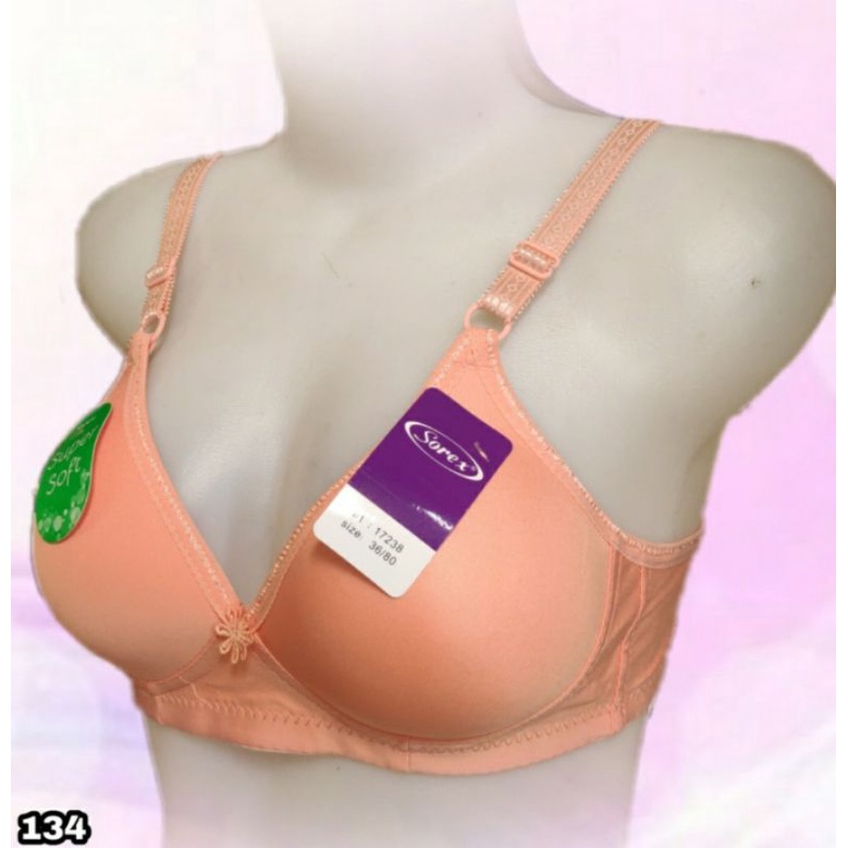 Bra Sorex Cup B Super Soft Size 40, 38, 36, 34 BH Busa Tanpa Kawat / Bra Dewasa BH 17238