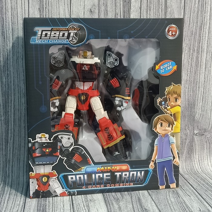 robot mini police Tron 4cars combine