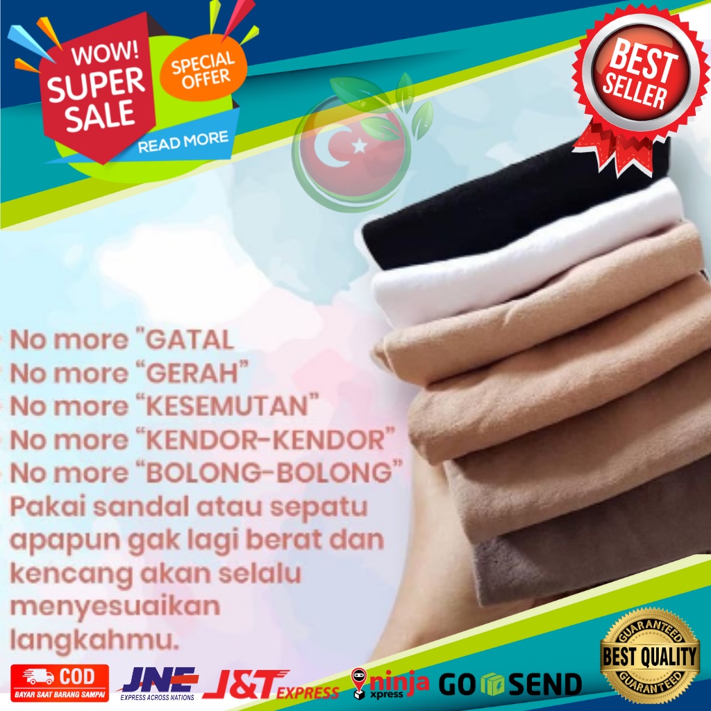 KAOS KAKI TURKI DORE ORIGINAL - KAOS KAKI RASA STOCKING, ANTI SLIP, ANTI BAKTERI, NYAMAN &amp; ELEGAN