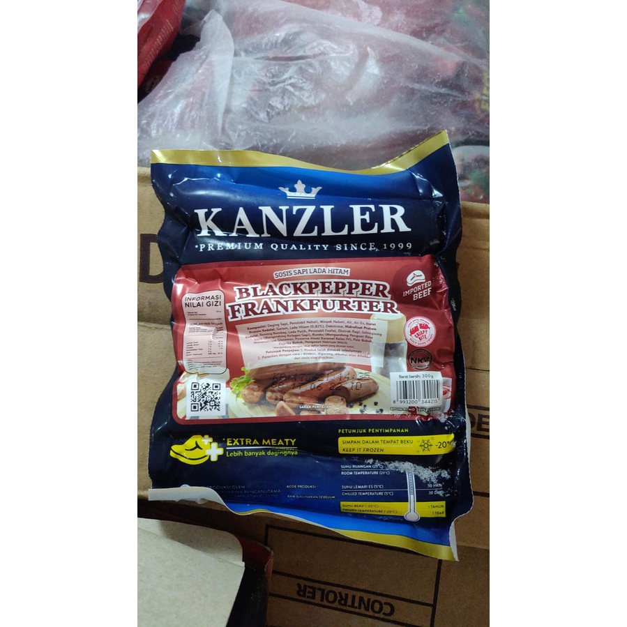 

Kanzler Blackpepper Frankfurter Sosis Sapi Lada Hitam 300g