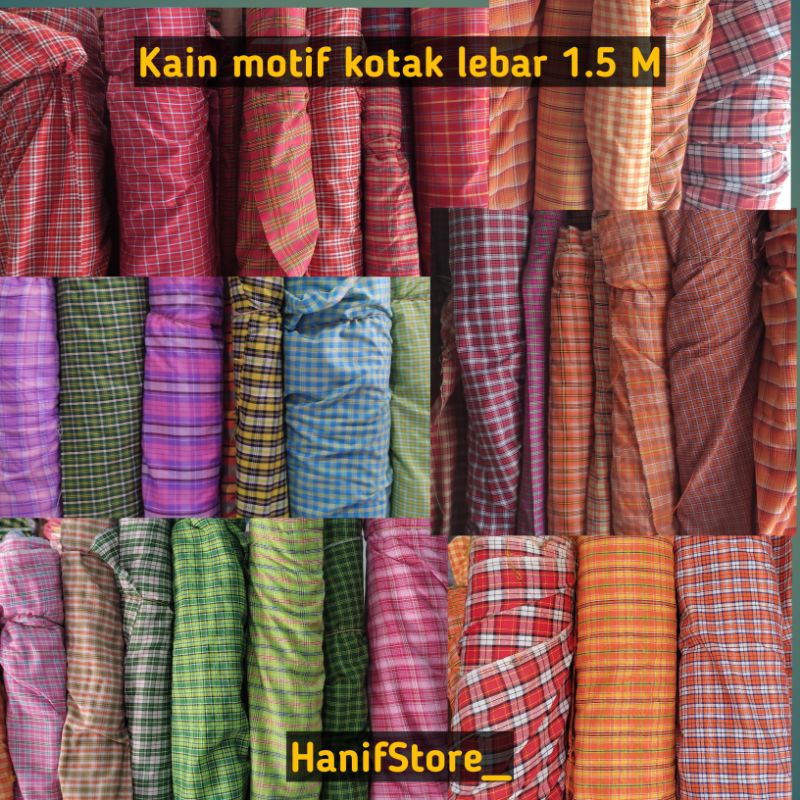 kain katun yardyed seragam sekolah motif kotak #1