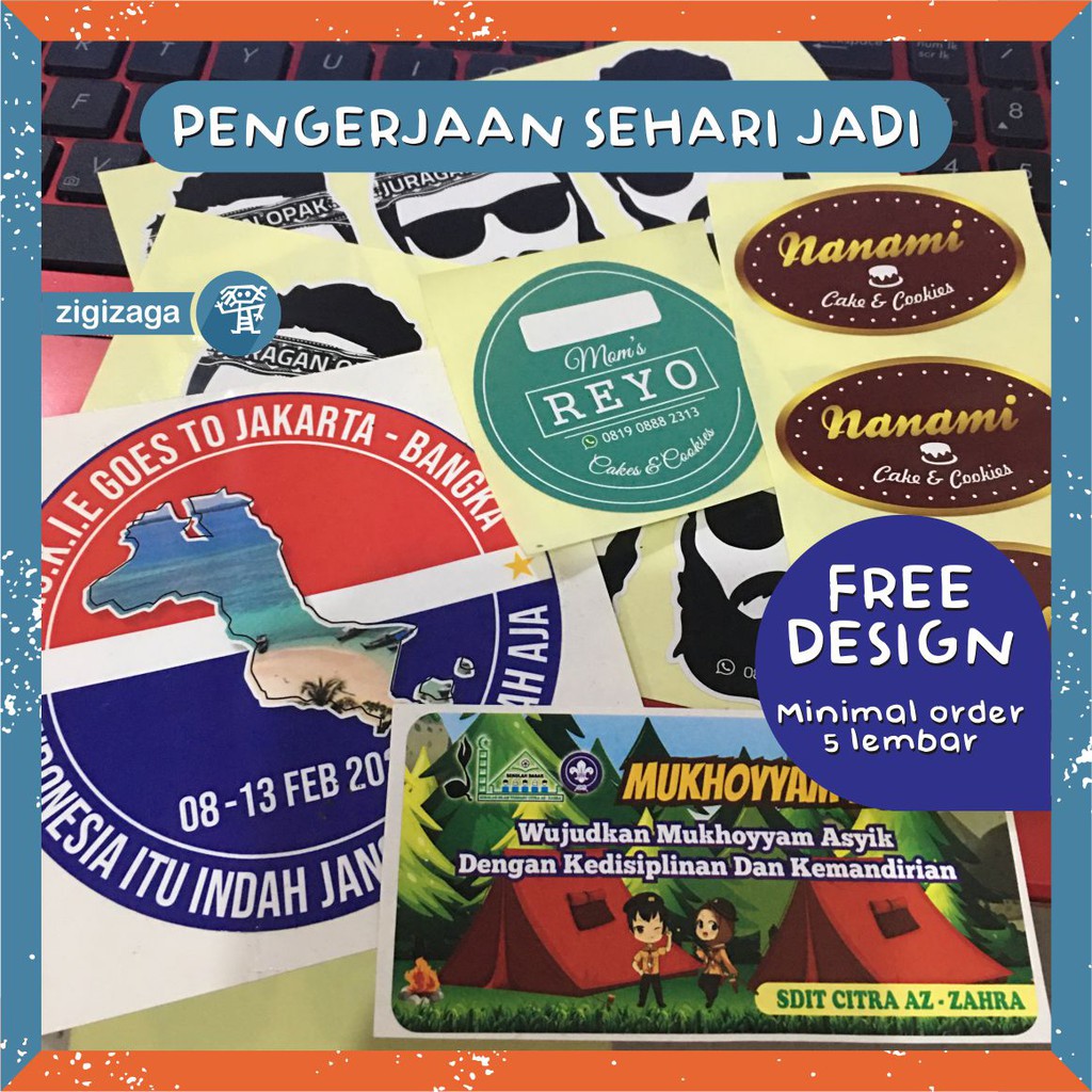

CETAK STIKER A3+ PRINT + KISS CUTTING STIKER CHROMO, HVS, CRAFT. (CUSTOM) STIKER PENGIRIMAN DLL
