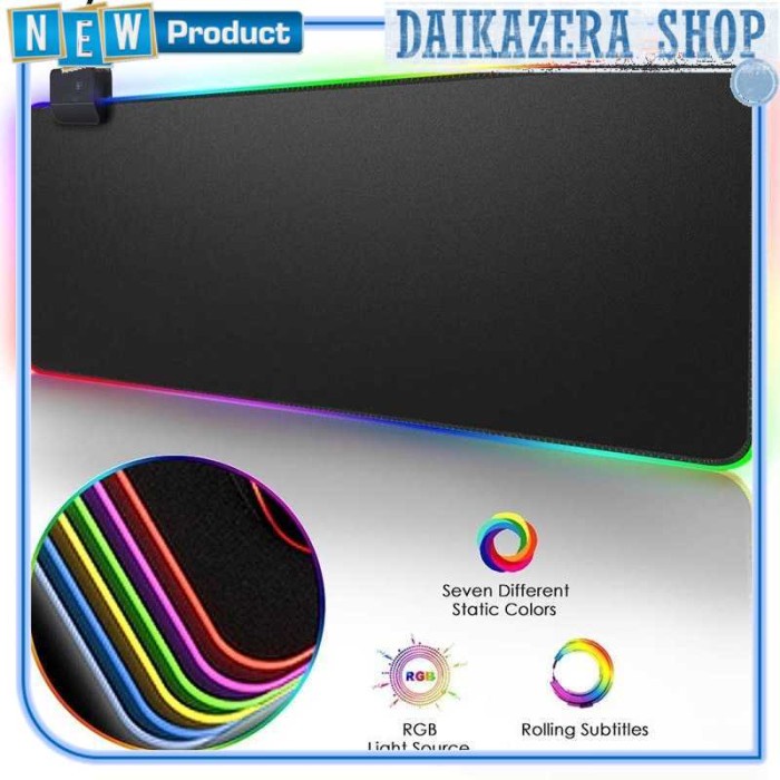 Gaming Mouse Pad XL RGB LED - MS-WT-5 - Hitam