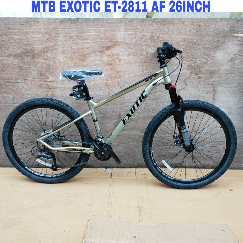 Sepeda Gunung MTB Exotic ET-2811 AF New 26Inch Hi-ten stell-Black Gold