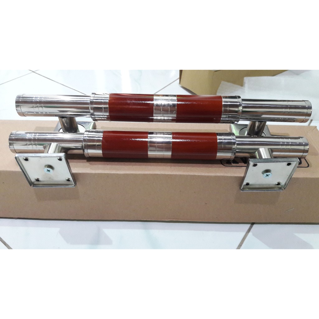 gagang pintu rumah 33 cm/ tarikan pintu minimalis/ handle pintu stainless model KG coklat