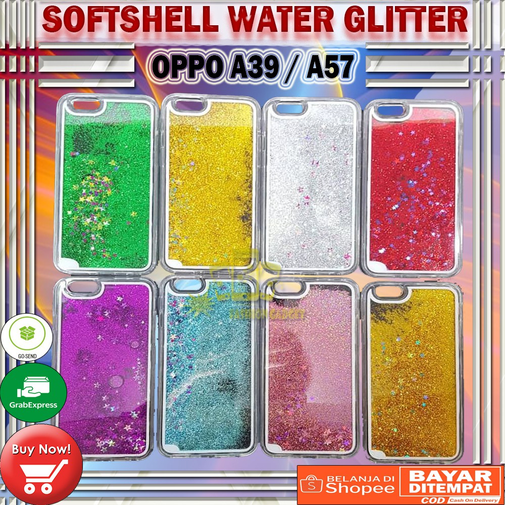 (Random) Silikon Oppo A39 / A57 Water Glitter Auarium Casing / Case / Jelly Case / Silicone Oppo A57