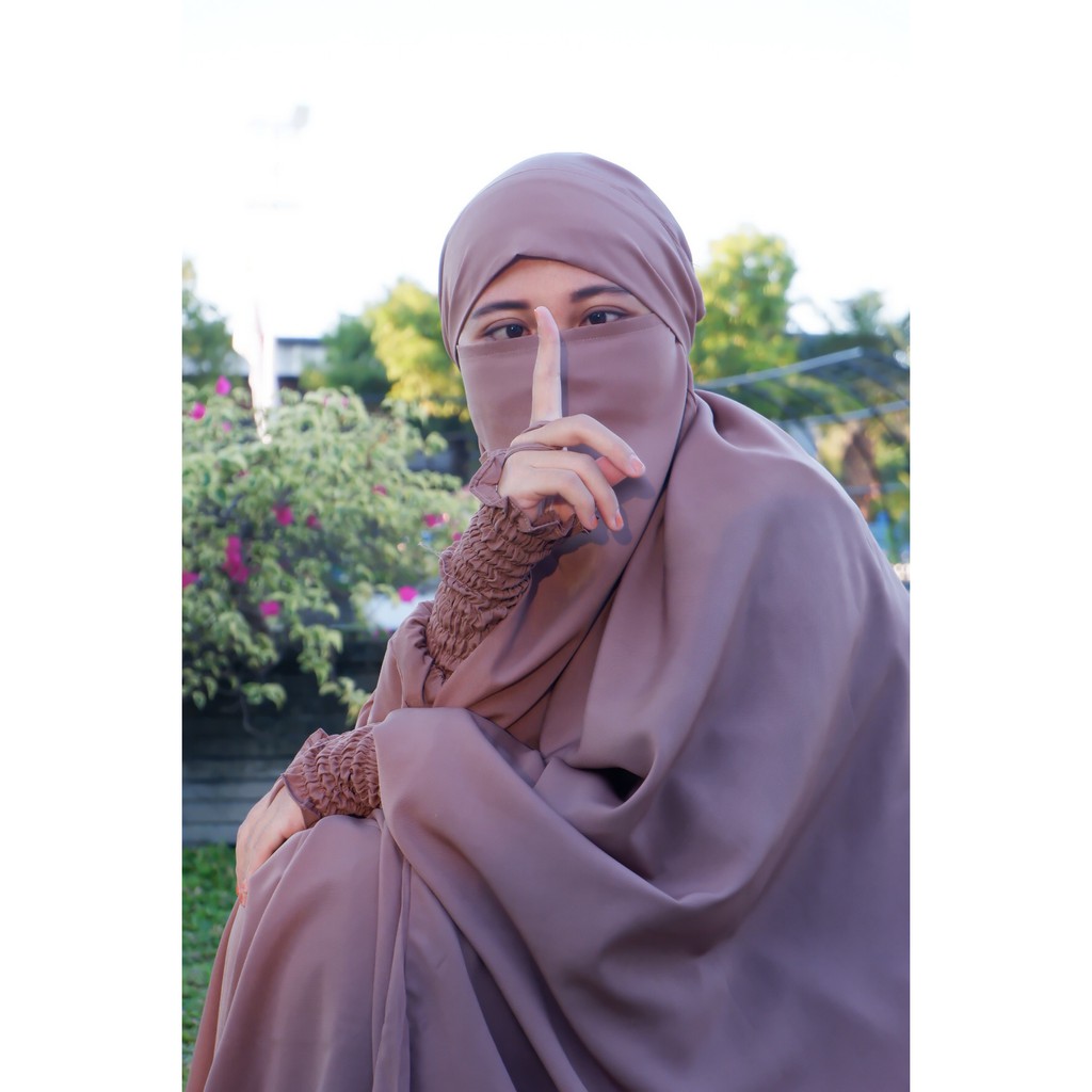 JILBAB HIJAB KERUDUNG BERGO INSTAN / FRENCH KHIMAR TANGAN KERUT  / HIJAB KHIMAR / HIJAB SYARI