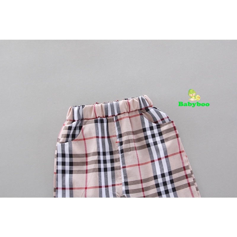 (1-3 tahun) Setelan Anak / Setelan Baju Anak / Setelan Pakaian Anak Motif Garis Coklat