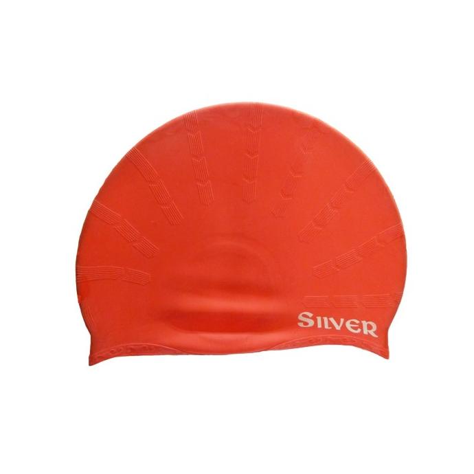 Topi Renang Dewasa Silver Silicone Swim Cap 17011.1089