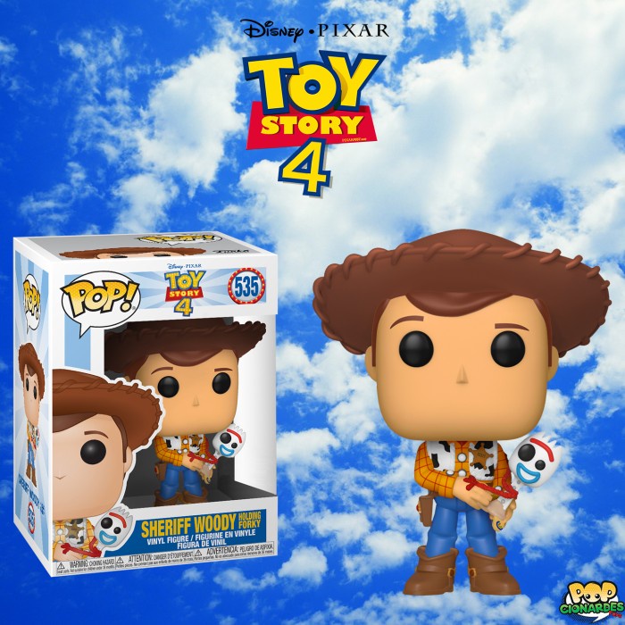 Jual Funko Pop Disney Toy Story 4 Sheriff Woody Holding Forky