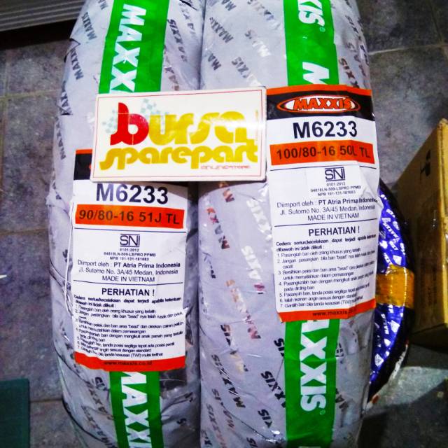 Ban Maxxis M6233 Ring 16 90-80 100-80 Yamaha Nouvo Suzuki Skywave Hayate Tubeless Soft Compound