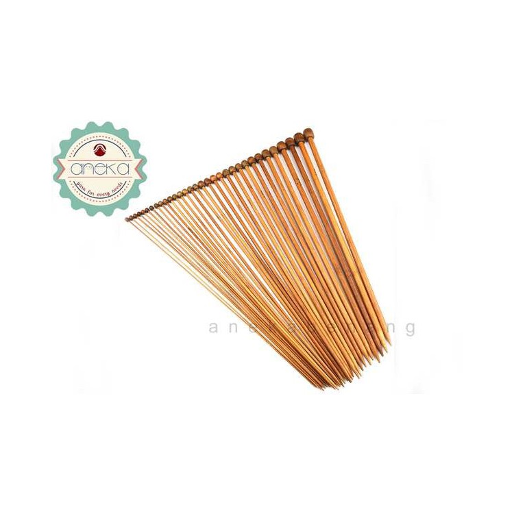 SPN Breien Breypen Knitting (Alat Rajut) ANK Single Point Needle (SPN) Bambu / Bamboo - PERPASANG