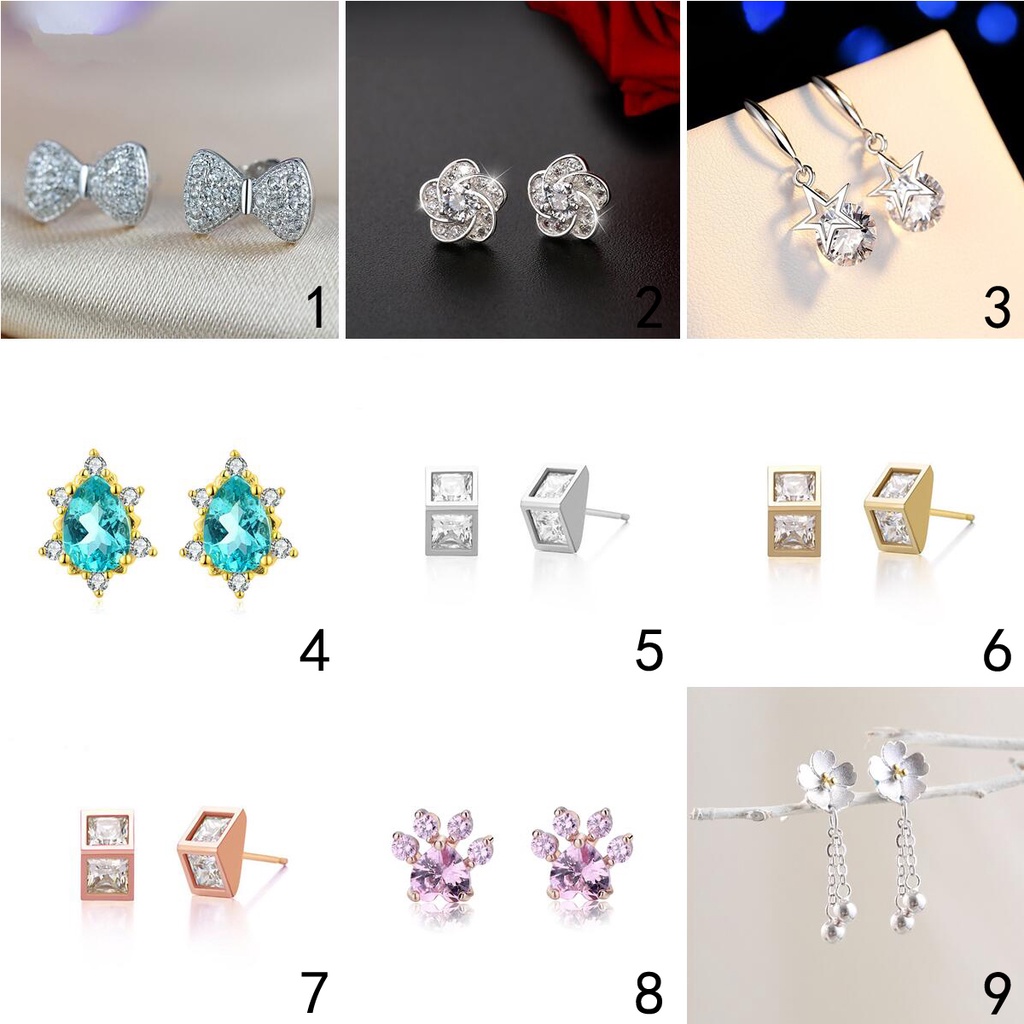 925 anting-anting perak murni, Busana sederhana, Anting-Anting wanita, Perhiasan Fashion Korea, Aksesoris telinga ED009