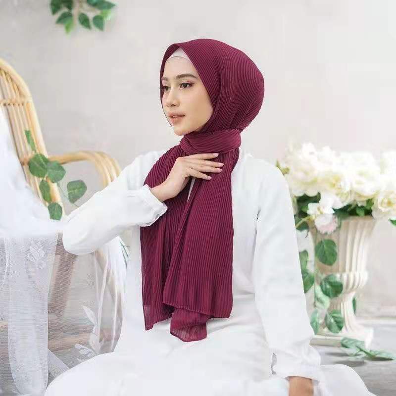 PASHMINA PLISKET LIDI FULL (&quot;TANPA GARIS TENGAH&quot;) || ceruty babydoll premium_UK,180x75