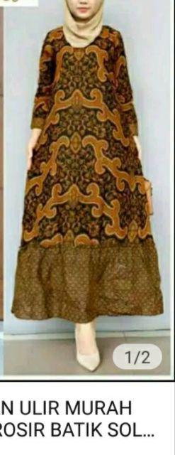 Couple Gamis Zara Sogan Ulir Murah Sarimbit Batik Murah Grosir Batik Solo Batik Baju Kondangan