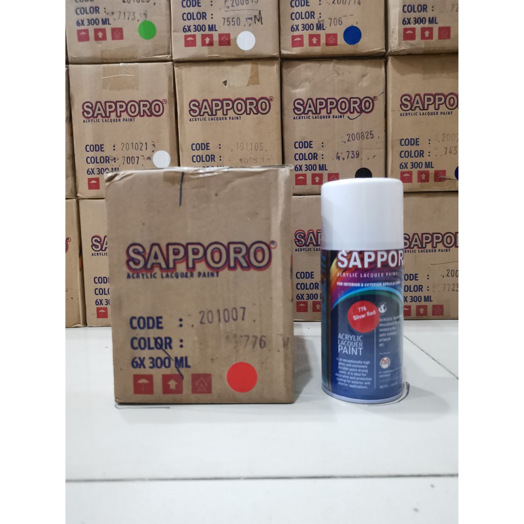 Cat Semprot Sapporo Paint 776 Silver Red