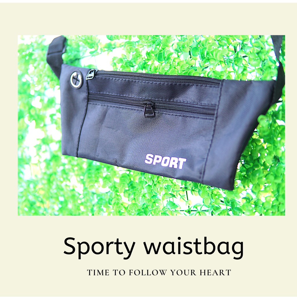 TAS PINGGANG WANITA LARI JOGING SEPEDA WAIST BAG TAS PINGGANG COWOK