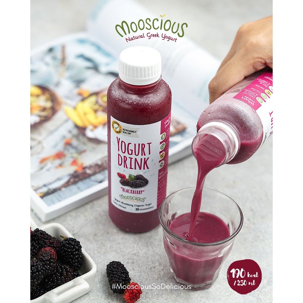 

Mooscious Yogurt Drink Mulberry 250 ml - Minuman Probiotik Alami
