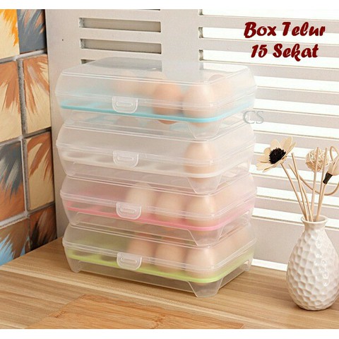 Egg Box 15 Sekat Tempat Wadah Telur Telor 15 Lubang